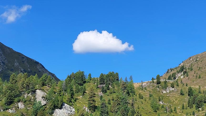 © Erika Uiberlacher Eine kleine Wolke über der Nockalm. 10 min später waren dann schon dunkle Wolken (Erika Uiberlacher)