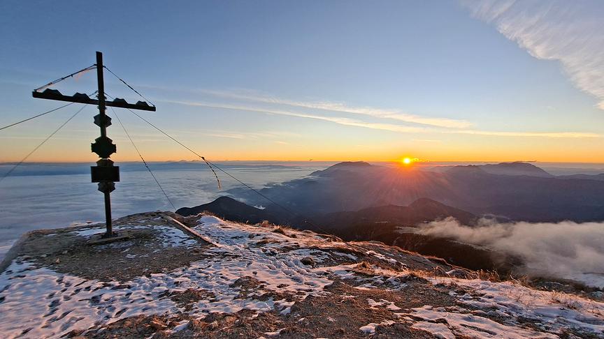 Spontane Sonnenaufgangswanderung auf den Hochobir. (Melanie Puchholzer)