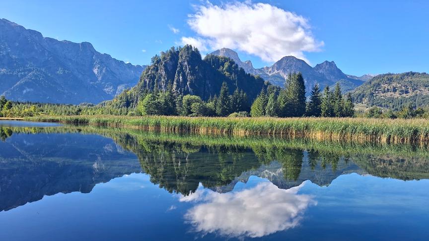 © Elisabeth Staudinger Grünau im Almtal, Almsee mit Blick zum Ameisenstein. (Elisabeth Staudinger)