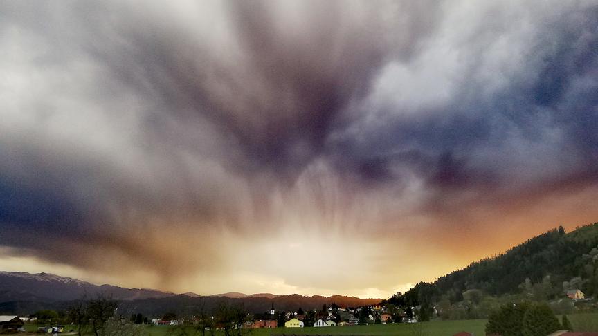 © André Berger Abendstimmung in Fohnsdorf in der Steiermark. (André Berger)