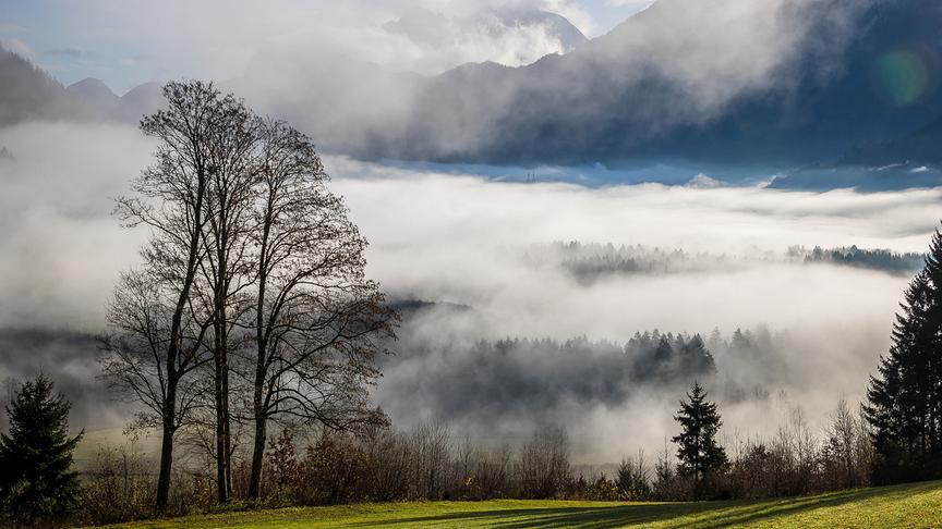 © Gerlinde Ainhirn Nebelmeer über Admont.. die Berge sind schon angezuckert. (Gerlinde Ainhirn)