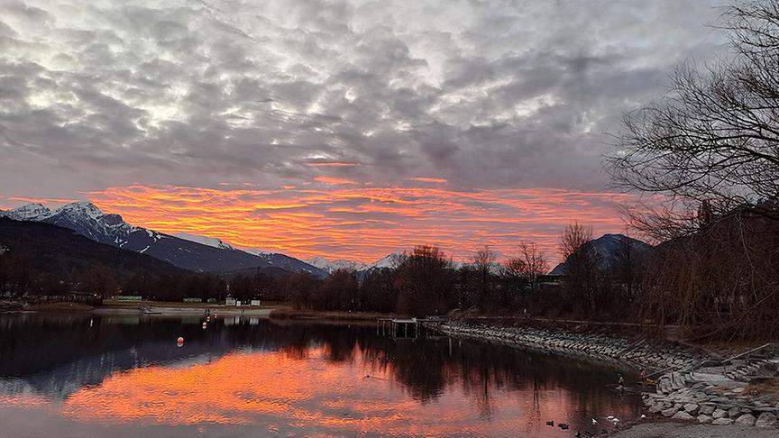 Abendstimmung am Baggersee. (Sonja Khammassi)