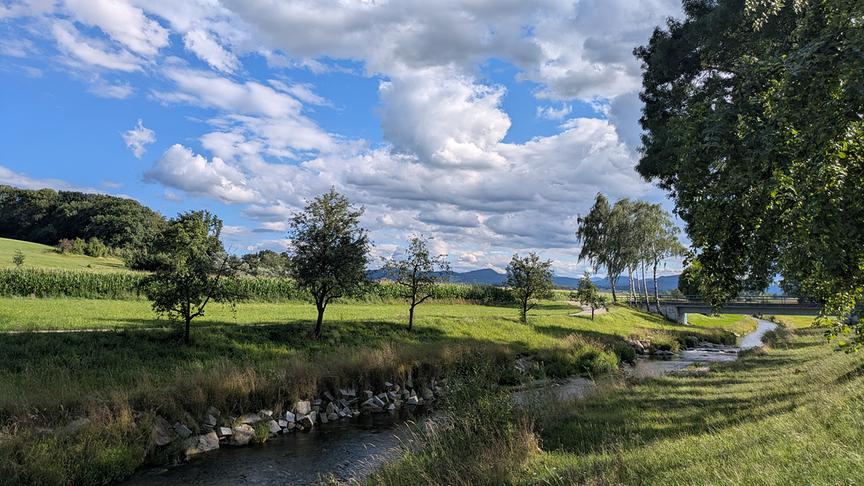 © Petra Karner Wechselspiel zwischen Wolken und Sonne entlang der Melk in Ruprechtshofen (Petra Karner)