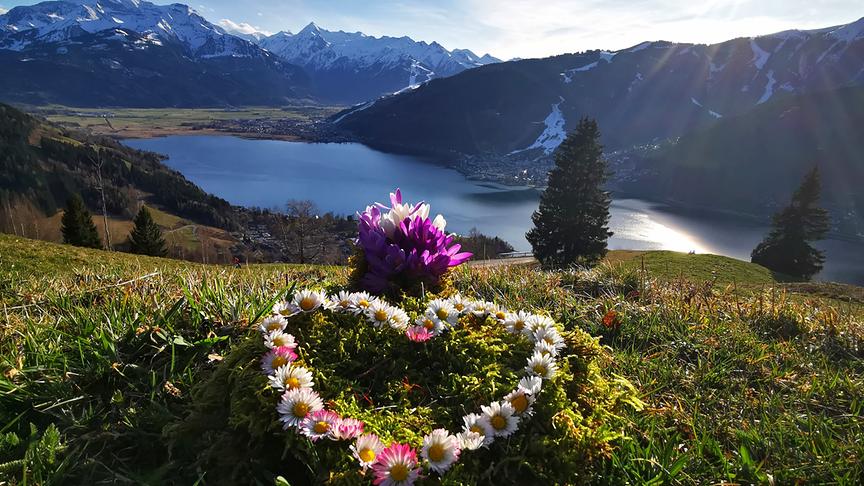 © Maria Harlander Blick nach Zell am See, traumhafter Frühlingstag und angenehm warm. (Maria Harlander)