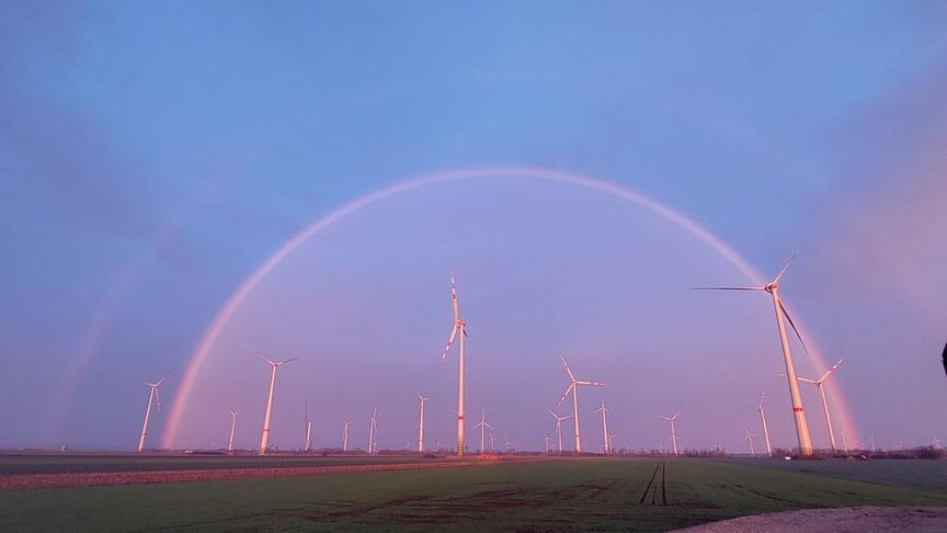 © Martina Majakova Regenbogen zeitlich früh in Neudorf. (Martina Majakova)