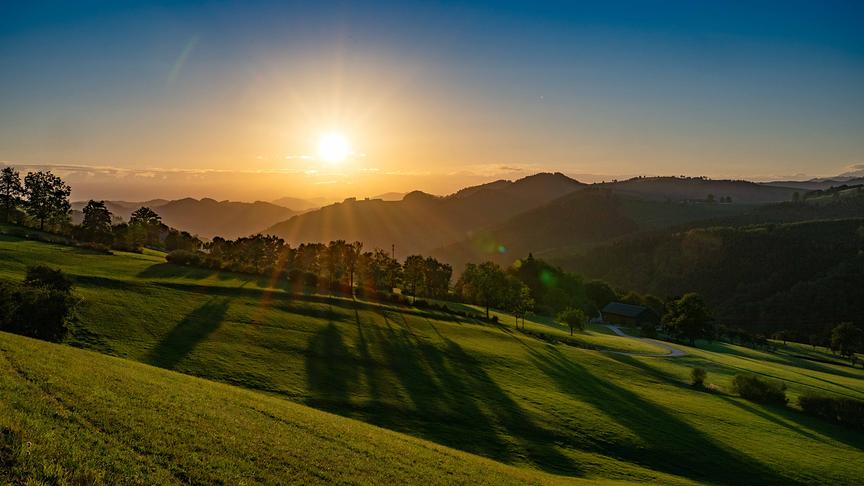 Sonnenaufgang am Hochkogel im Mostviertel
