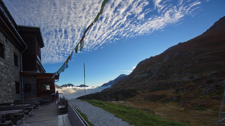 Typische Herbst Wetterlage. Über den Tälern Hochnebel, darüber traumhaftes Wetter.