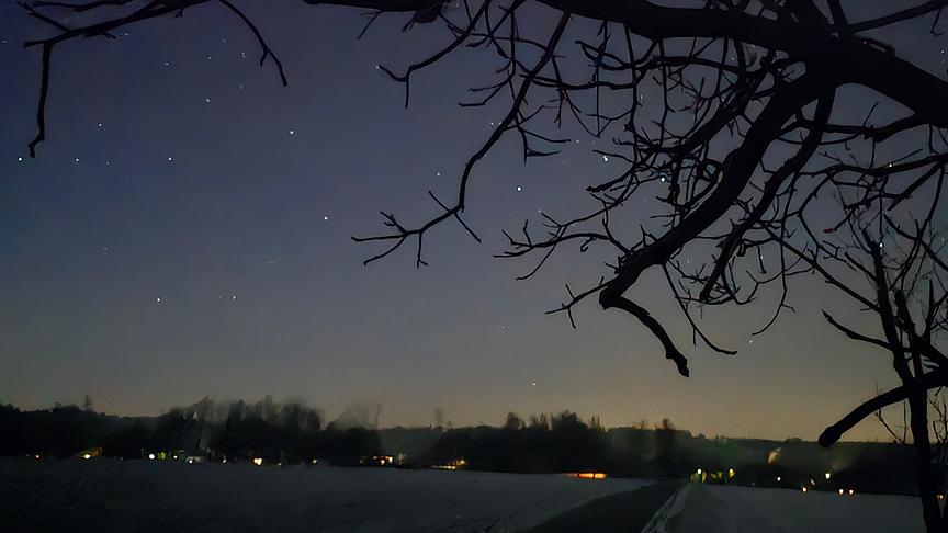 Sternenhimmel und dazu  -5 Grad in Etzerstetten im schönem Mostviertel (Franz Zeitlhofer)