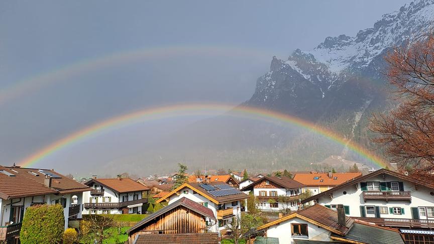 © Annemarie Rigger Nach einem Gewitter einen schönen Regenbogen in der Leutasch. (Annemarie Rigger)
