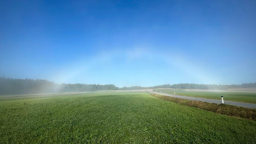 © Renate Wurz Weißer Regenbogen. Aufgenommen auf dem Weg zum Int. Traktorrennen in Reingers im nördlichen Waldviertel. (Renate Wurz)