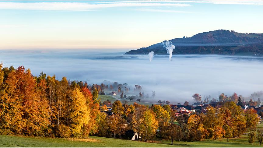 © Bernhard Roidinger Heute Morgen, Blick übers Obere Kremstal, Micheldorf-Kirchdorf. (Bernhard Roidinger)