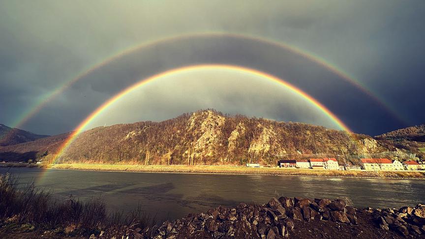 © Matthias Mauser Regenbogen in Aggsbach Markt (Wachau). (Matthias Mauser)