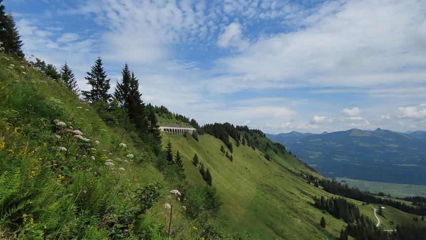 © Marianne Robl Schöne Wolkenstimmung mit Blick zur Roßfeldstraße, ganz rechts sieht man noch einen Teil der Osterhorngruppe. (Marianne Robl)