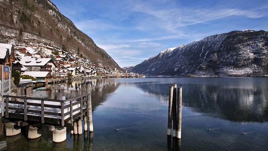 © Peter Grill Hallstadt im Winter immer wieder schön. (Peter Grill)