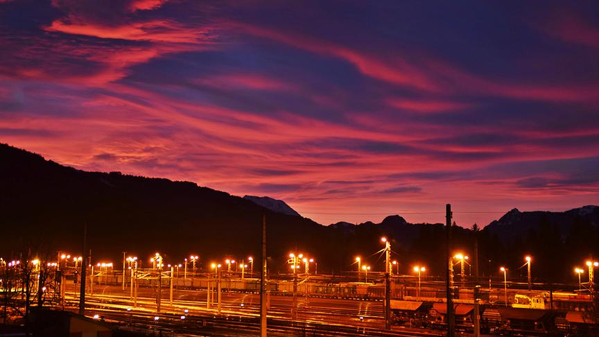 © Ingrid Grossauer Auch der Abend-Himmel über dem Selzthal war in Faschings-Laune. (Ingrid Grossauer)
