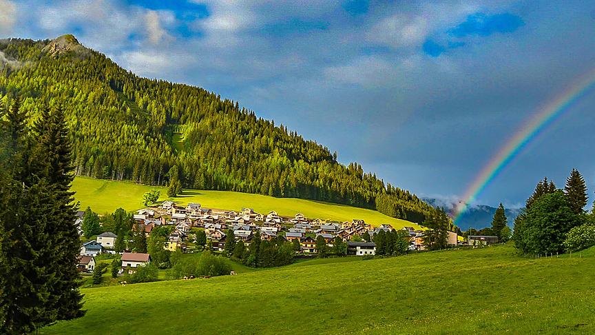 © Siegfried Schlager Regenbogen in Hohentauern. (Siegfried Schlager)