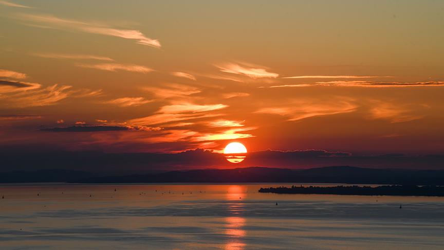 © Manfred Gasser Toller Sonnenuntergang am Bodensee. (Manfred Gasser)