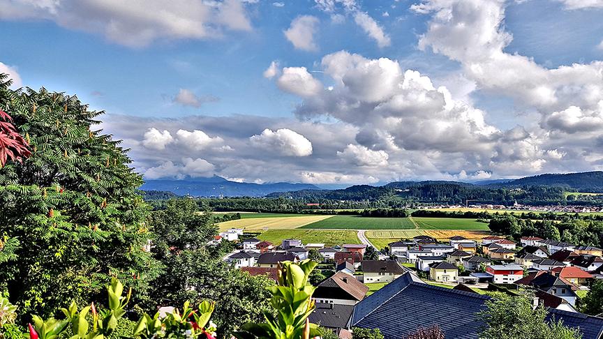 © Günter Thaler Blickrichtung Klagenfurt von Emmersdorf. (Günter Thaler)