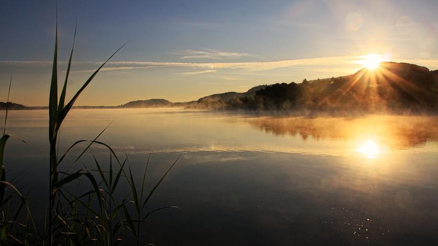 © Emma Sommeregger Traumhafter Sonnenaufgang am Obertrumer See. (Emma Sommeregger)