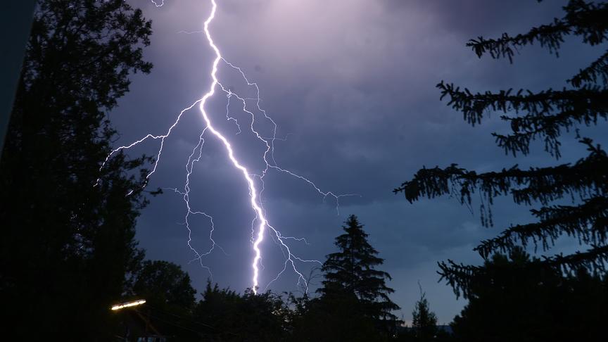 © Elena Domany Bevor das Schwergewitter Wien erreichte gab es einige gewaltige Erdblitze. (Elena Domany)