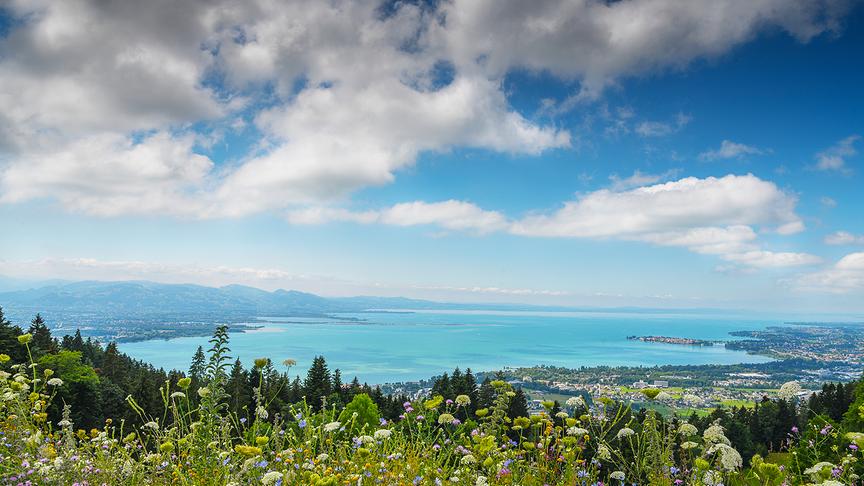 © Manfred Gasser Tolle Wolkenstimmung nach dem Regen - Blick über den Bodensee von Eichenberg aus. (Manfred Gasser)