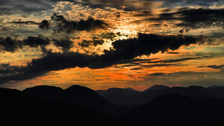© Wolfgang Gaida Sonnenuntergang auf der Brenner Alm in Ellmau am Wilden Kaiser. (Wolfgang Gaida)