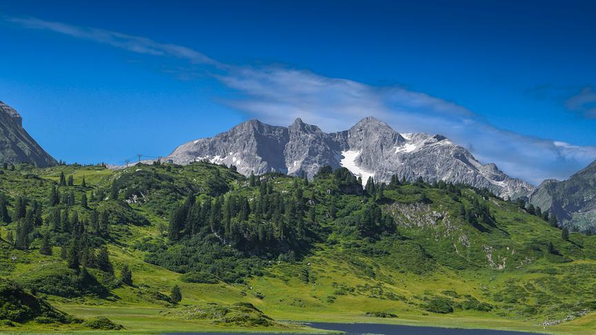© Manfred Gasser Traumhaftes Wetter heute am Kalbelesee/Warth/Arlberg. (Manfred Gasser)