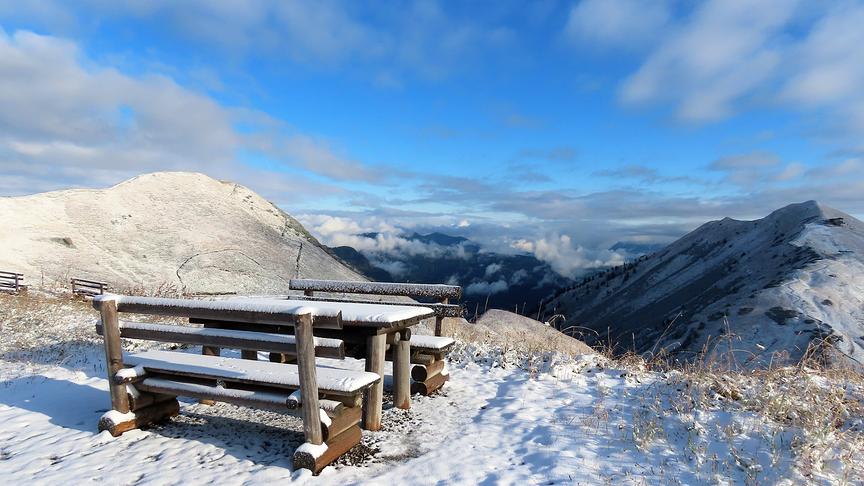 © hans ter braak Schnee ab 1400m an der Kanzelwand in Kleinwalsertal. (hans ter braak)