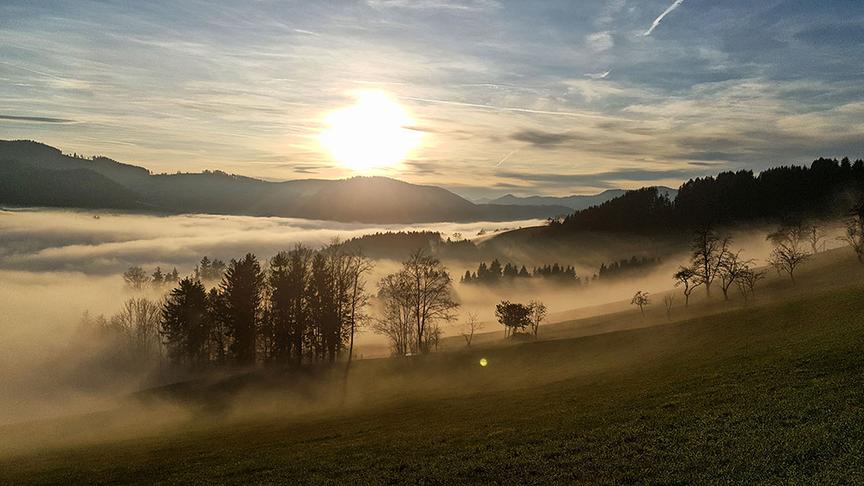 © Franz Fuchsluger Der Nebel zieht herein ins Kleine Ybbstal. (Franz Fuchsluger)