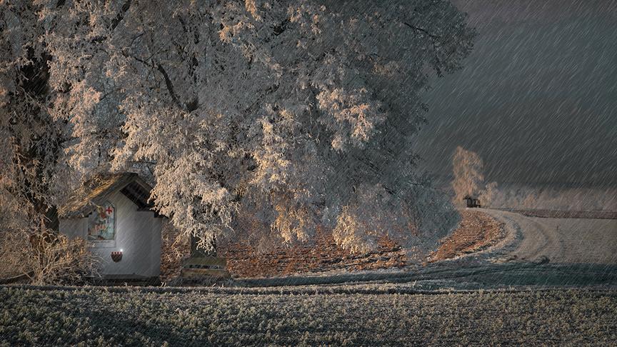 © Peter Grill Erster Adventsonntag - Sonne, Schnee und Regen. (Peter Grill)