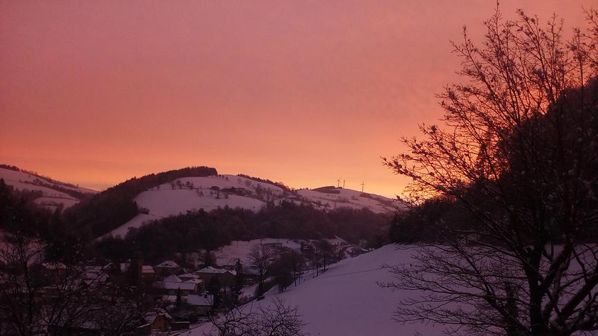 © Elke Hollnsteiner Morgenrot in der Laussa. (Elke Hollnsteiner)