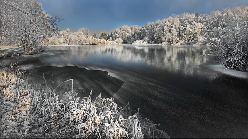 © Peter Grill Der Winter am Fischteich ist einfach schön. (Peter Grill)