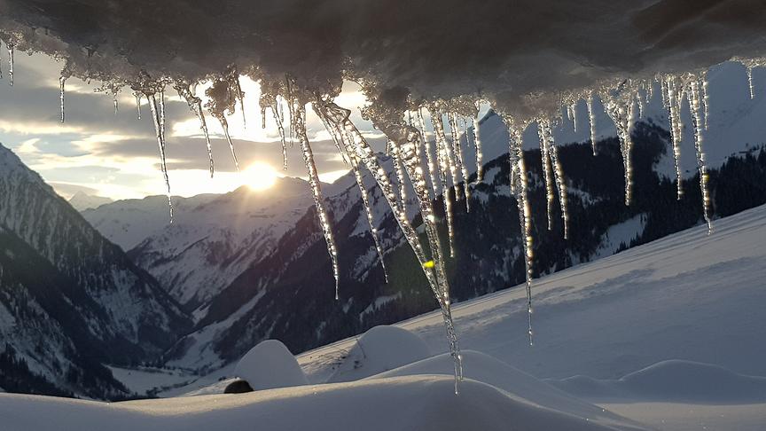 © Anton Wallner Eiszapfen im Glanz der Sonne. (Anton Wallner)