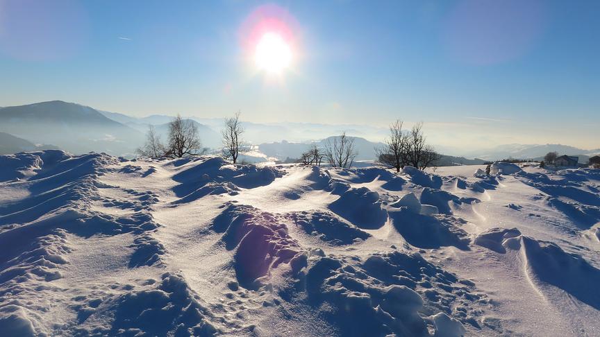 © Rudolf Kössl Herrliche Schneelandschaft auf dem Franzenreitherberg mit wunderbarem Blick in das Ybbstal. (Rudolf Kössl)