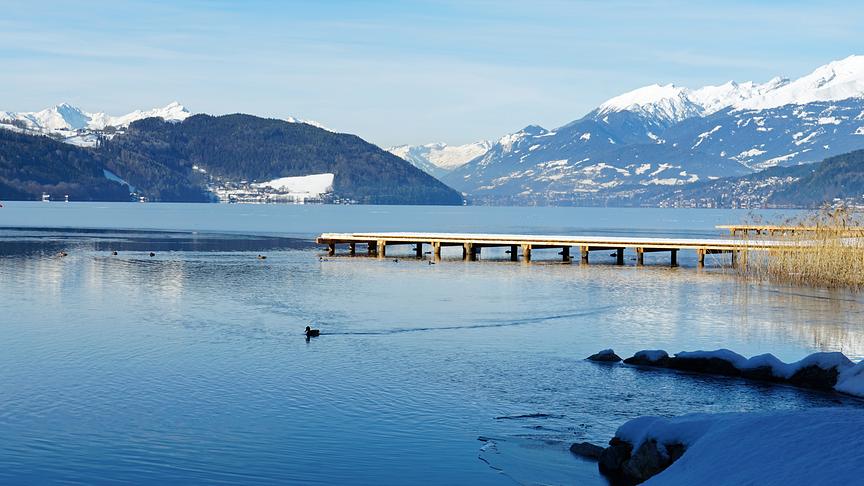 © Annelie Möser Am Millstätter See mit Blick auf die Kreuzeck- und Reißeckgruppe. (Annelie Möser)