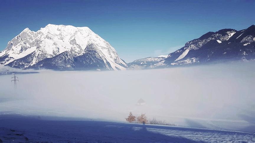© Elfriede Barth Bodennebel entlang der Ennstal im Ennstal. (Elfriede Barth)