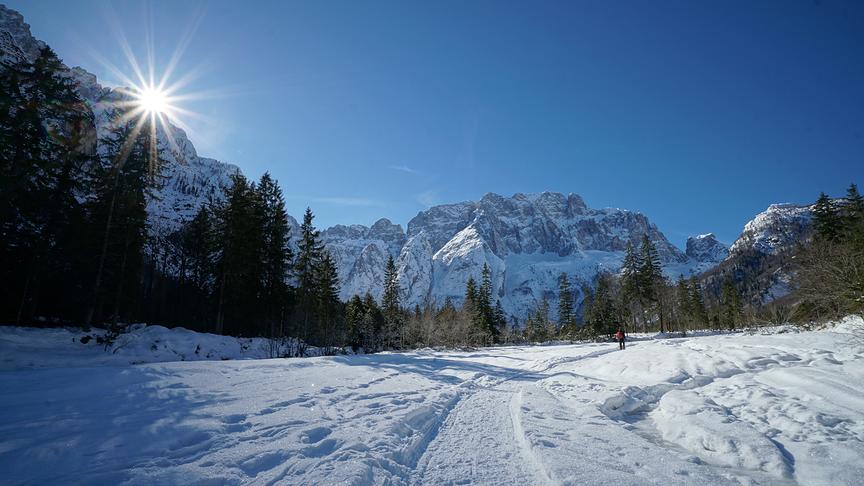 © Annelie Möser Zu Mittag kam endlich die Sonne ins Val Saisera. (Annelie Möser)