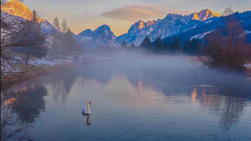 © Siegfried Schlager Sunset mit Blick zu den Gesäuse Mountains. (Siegfried Schlager)