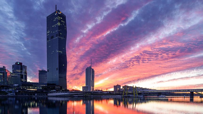 © Alexander Halbritter Morgenrot @ Donau City, Wien. (Alexander Halbritter)