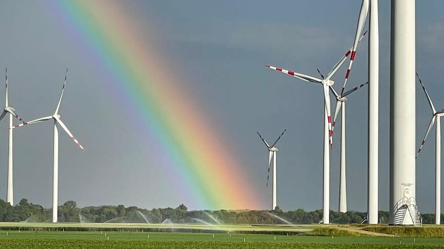 © Petra-Margit Trittenwein Nach einem starken Regen gabs im Marchfeld einen wunderschönen Regenbogen. (Petra-Margit Trittenwein)