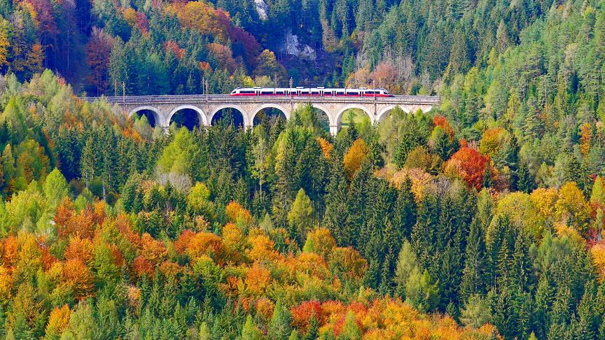 © Manfred Polansky Der 20-Schilling Blick am Semmering mit dem Viadukt über die Kalte Rinne (Manfred Polansky)