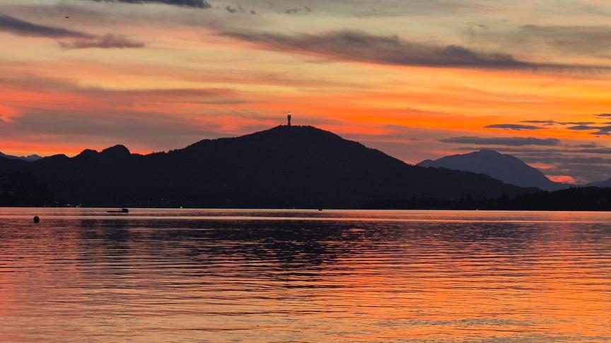 Abendrot in der Wörthersee-Ostbucht (Günther Mallweger)